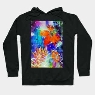 Botanical abstract autumn leaves Hoodie